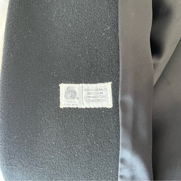 G.J.Hook Classic black wool double breasted overcoat - Picture 8 of 14